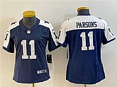 Women's Dallas Cowboys #11 Micah Parsons Navy White Vapor Untouchable Limited Stitched Jersey(Run Small),baseball caps,new era cap wholesale,wholesale hats